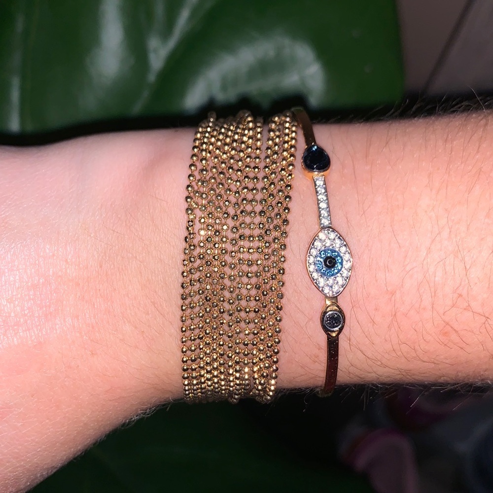 Golden Beaded Twist Bracelet 💛
